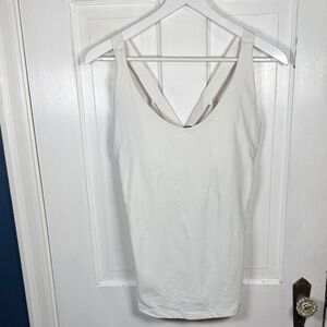 Prana Verana Yoga Support Tank Top in White NEW with Tag W2064 Sz XL